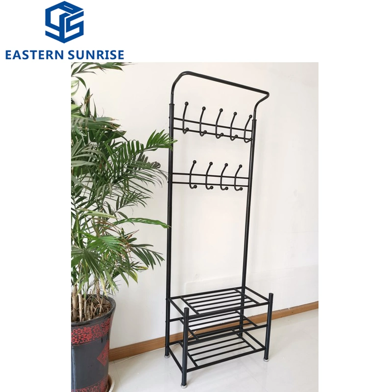 Wholesale Metal Home Furniture Clothes Display with Shoe Rack for Home/Hotel/Clothes Shop