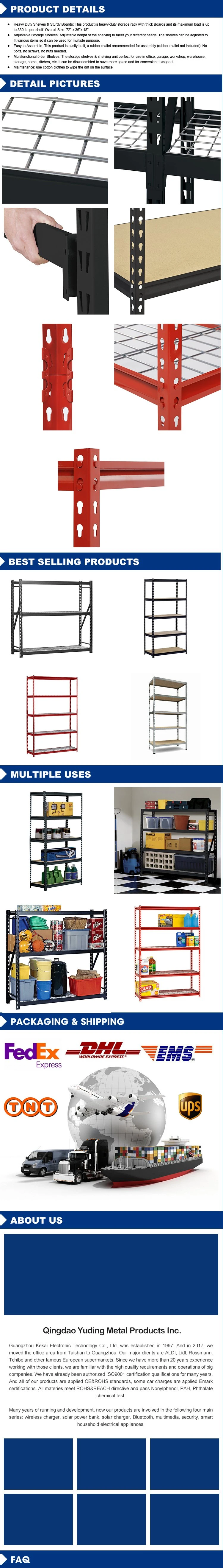 Heavy Display Adjustable Rivet Racksupermarket/Warehouse Steel Metal Shelving