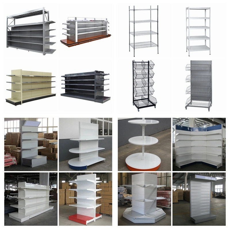 High Quality Display Gondola Shelves with Light Box for Cosmetics