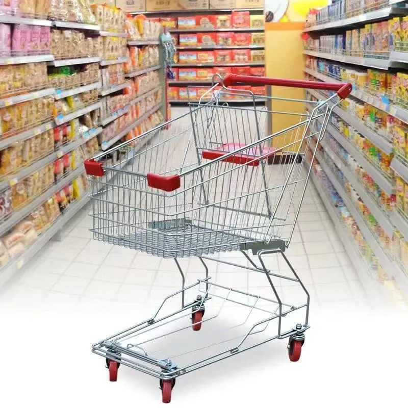 Euro Heavy-Duty Metal Supermarket Trolley Cart