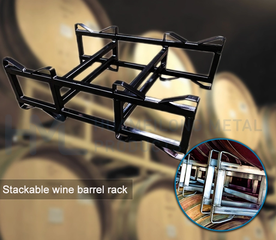 55 Gallon Stacking Heavy Duty Powder Coated Double Barrel Wine Racks