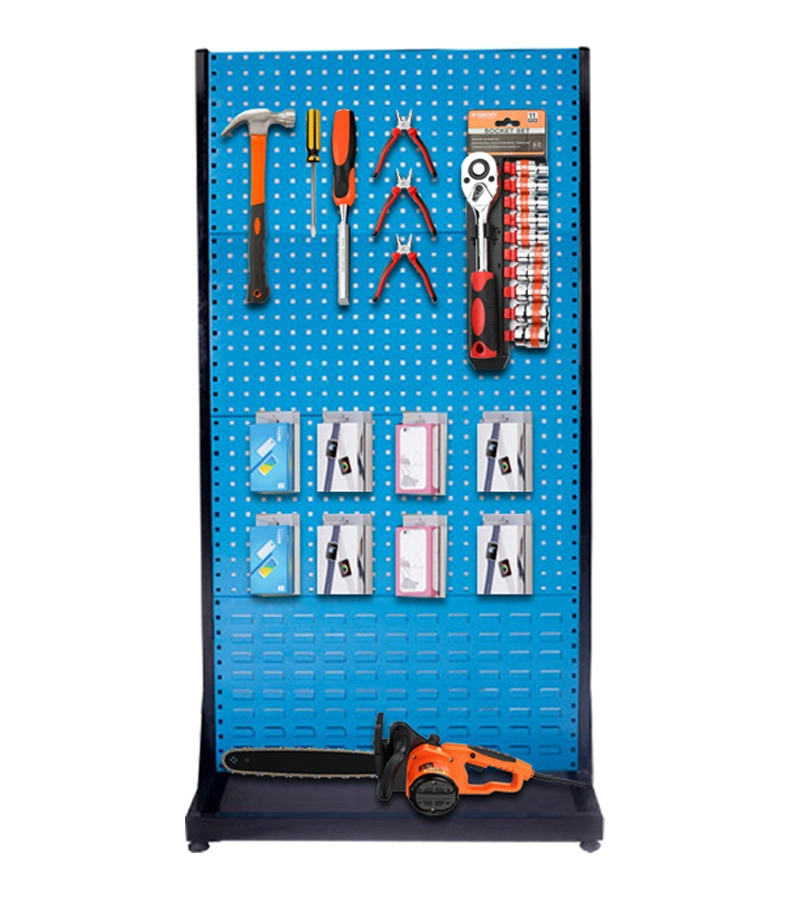 Workshop Hardware Product Display Racks Square Hole Louver Tools Display Rack Shelf with 6 Board