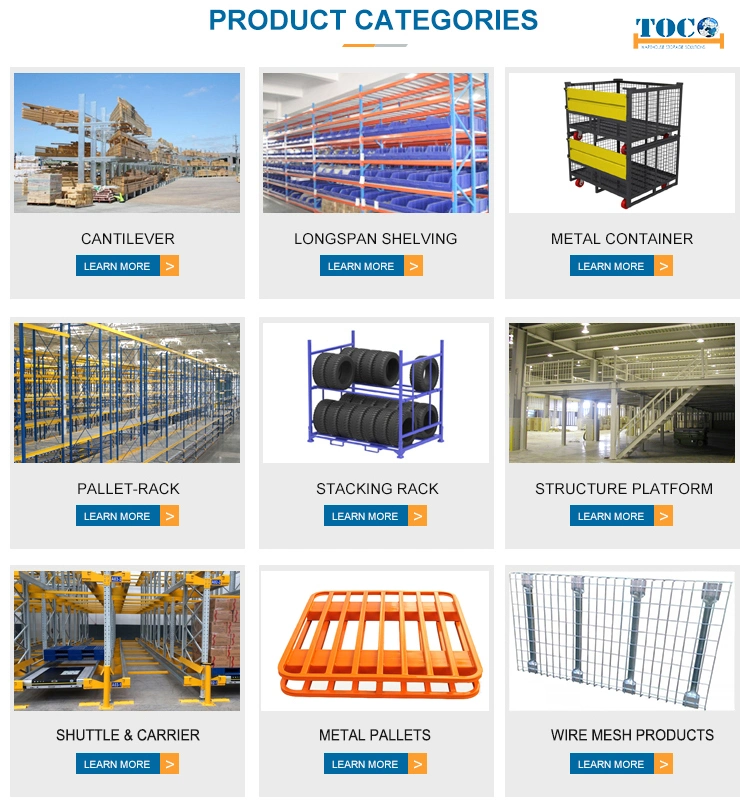 Heavy Duty Stacking Outdoor Galvanized Automatic Warehouse Storage Mezzanine Cantilever Teardrop Shelf Metal Steel Pallet Shuttle Rack