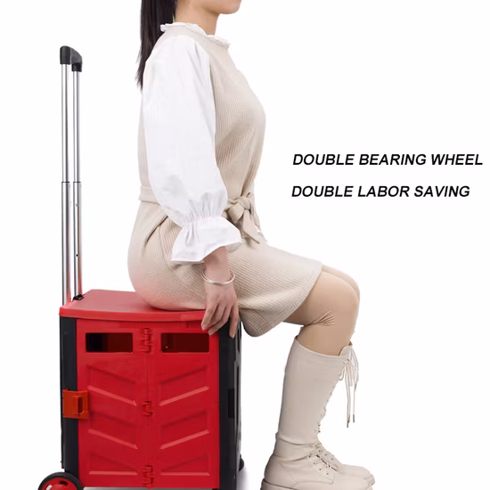 Carrello della spesa pieghevole cinese, carrello portatile a quattro ruote